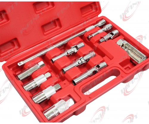  11pc 3/8" Drive Master Service Set For Spark & Glow Plug Plugs Use 